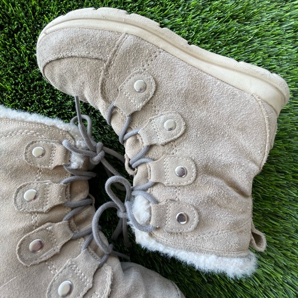 SOREL EXPLORER JOAN BOOT ANCIENT FOSSIL WATERPROOF FAUX FUR - Picture 5 of 8